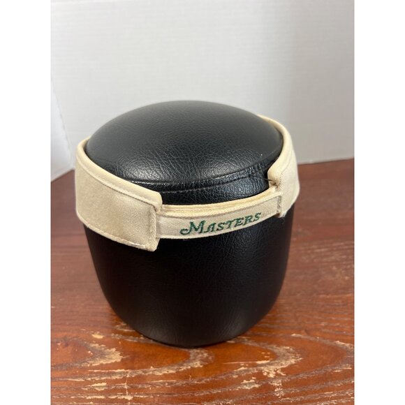 Masters Beige Golf Visor Adjustable Strap Embroidered Logo Cotton Made In USA M3 - Picture 2 of 4